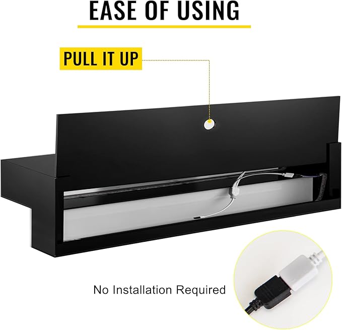 VEVOR LED Lighted Liquor Bottle Display Shelf, 2-Step 40-inch LED Bar Shelves - Image 6