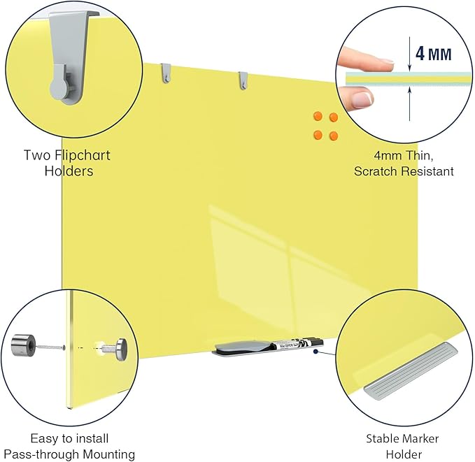 TSJ OFFICE Glass Dry-Erase Board - Image 2