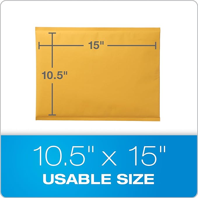Quality Park Large Bubble Mailers, 10.5 x 15 Shipping Envelopes, Durable Brown - Image 5