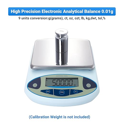 FOUR E'S SCIENTIFIC Lab Scale 3000gx0.01g High Precision 0.01g Accuracy - Image 6