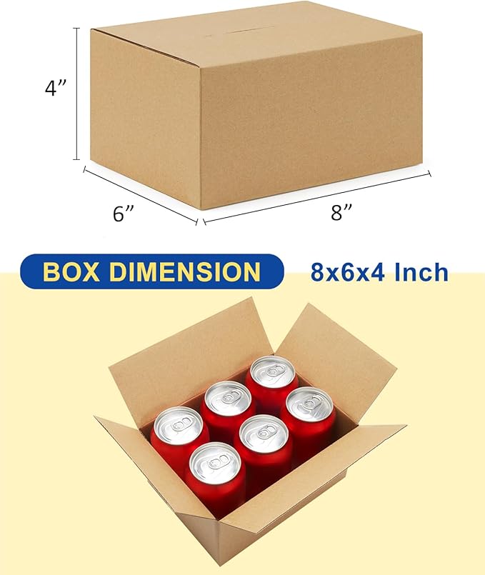 40-Pack-Small-Shipping-Boxes-8x6x4, - Image 2