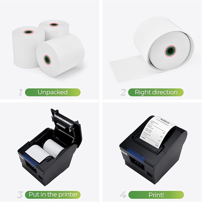 MUNBYN Thermal Paper 3 1/8 x 230ft, 10 Rolls Receipt Paper Work - Image 6