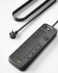 Surge Protector Power Strip 25FT, PLUGTUL Surge Protector by PLUGTUL