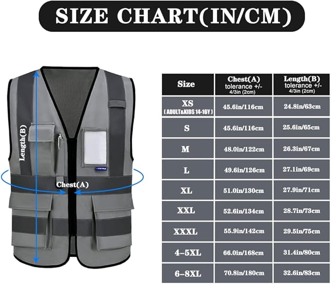 A-SAFETY grey reflective vest - Image 2