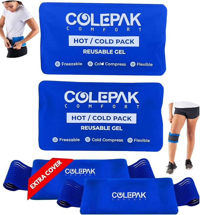 Hot & Cold Ice Packs for Injuries Reusable Gel for Pain Relief, Joint Muscle - Image 2