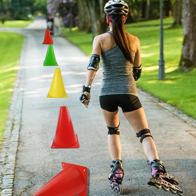 7 Inch Plastic Traffic Cones Sport Training Agility Marker Cone - Image 5