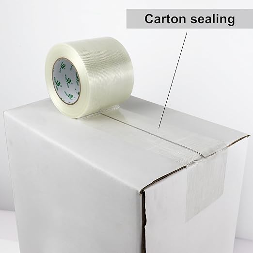 BOMEI PACK Wide Strapping Tape, 4Inch Heavy Duty Reinforced Packing Tape - Image 5