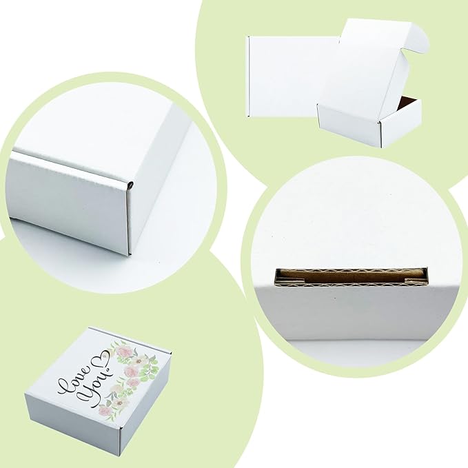 White Shipping Boxes 6x5x2 inch 50 Pack, Corrugated Boxes Mailer Packaging - Image 8