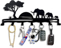 Elephant Family Metal Key Hook Rack by BooWoodNeonMetal