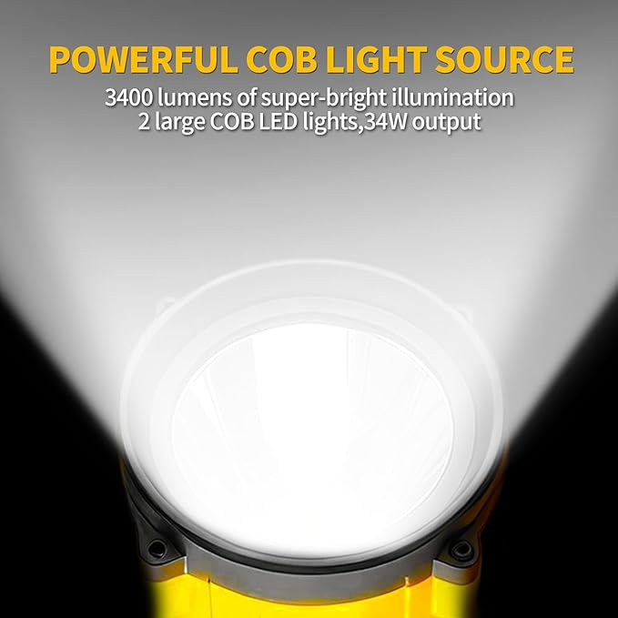 LED Work Light Compatible with DEWALT, Portable Dual Head Handheld Spotlight - Image 2