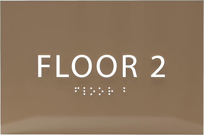 6" X4" Floor 2 Sign by ADACentralSigns