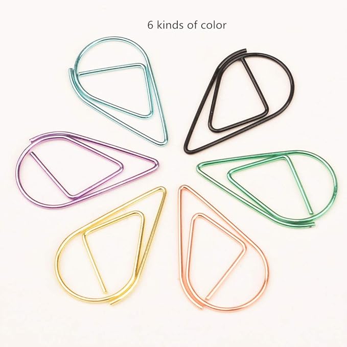 Multicolor Paperclips Metal Paper Clips Colored Paper Clamp Note Clips - Image 4