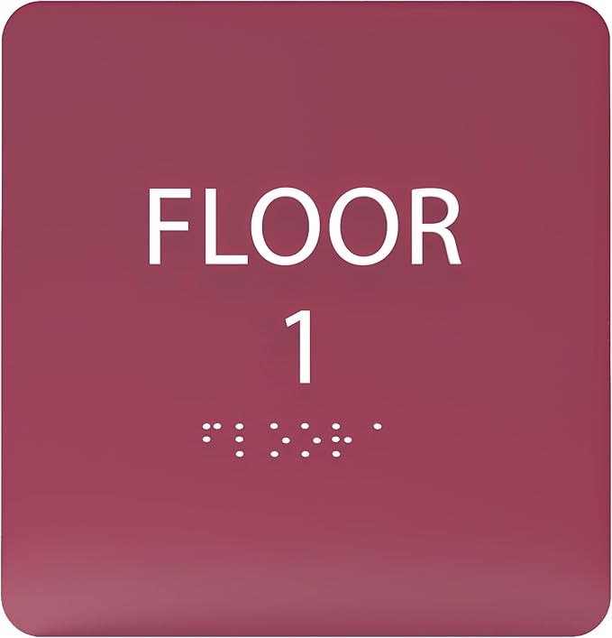 6" X6" Floor 1 Sign by ADACentralSigns
