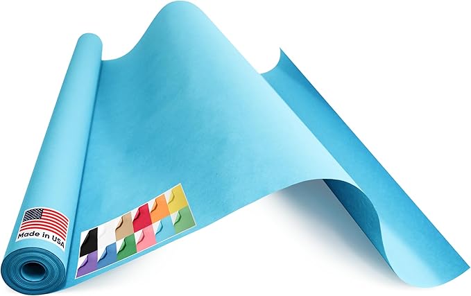 USA Made 36" x 1200" Light Blue Paper Roll, 45 lbs Thickness, American Quality by Paclord