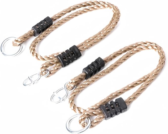 Set of 2 Tree Swing Nylon Ropes Indoor Outdoor Adjustable Hammock Swinging by Ymeibe