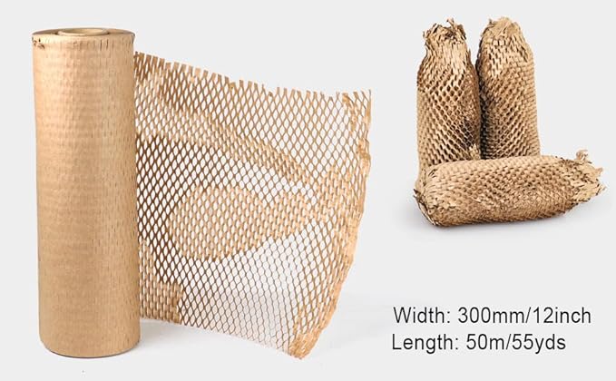 BOMEI PACK Honeycomb Packing Paper Wrap 12"x 164' Recycled Bubble Cushioning - Image 4