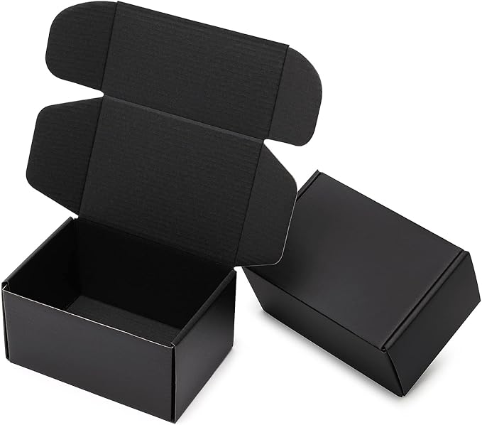 Mcfleet 6x4x3 Small Black Shipping Boxes by Mcfleet