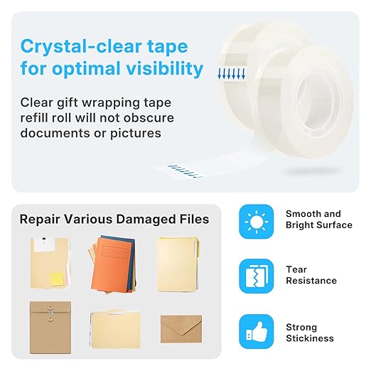 OWLKELA 30 Rolls Transparent Tape Refills, All-Purpose Transparent Glossy Tape - Image 5