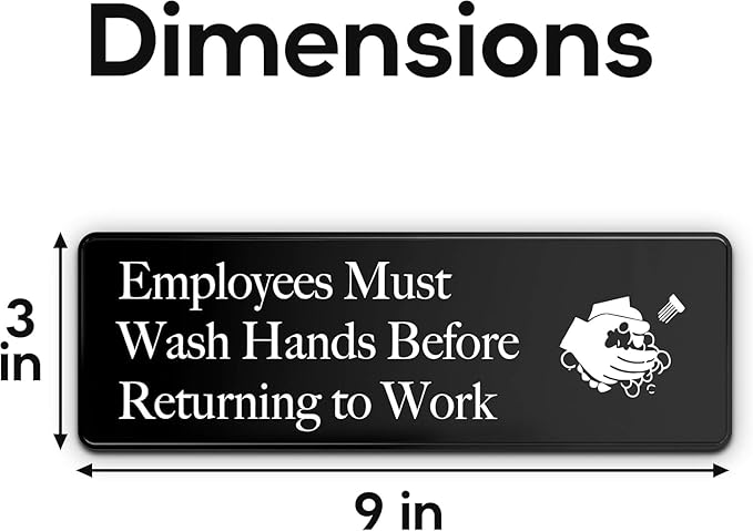 ASSURED SIGNS Employees Must Wash Hands Sign - Image 2