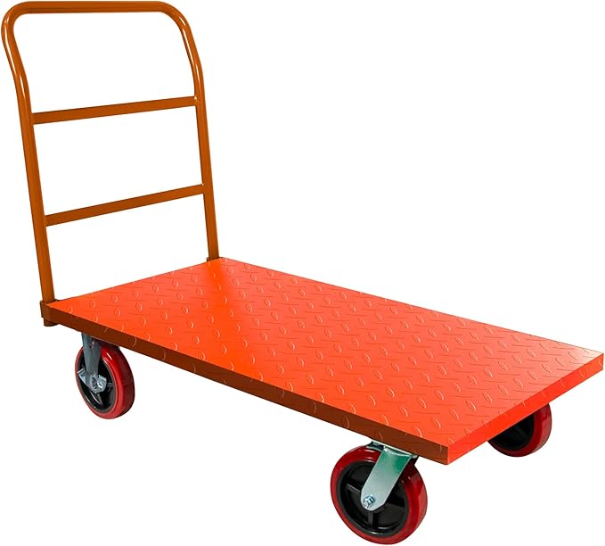 Platform Cart Industrial Dolly Cart Heavy Duty 60” x 30” Platform Hand Truck by 5Seconds