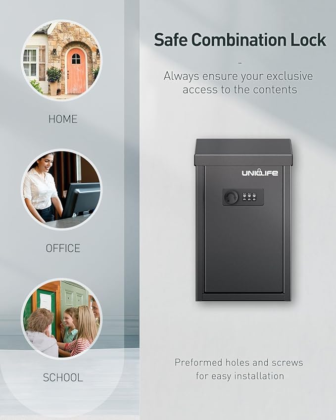Uniclife Key Drop Box for Outside, Metal Donation Box Collection Box - Image 6