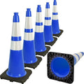 6 Pack 28" Large PVC Traffic Cones by OranLite
