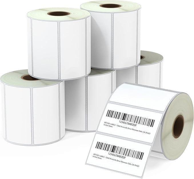BETCKEY - 3" x 1.5" Barcode Shipping & Address Labels Compatible by BETCKEY