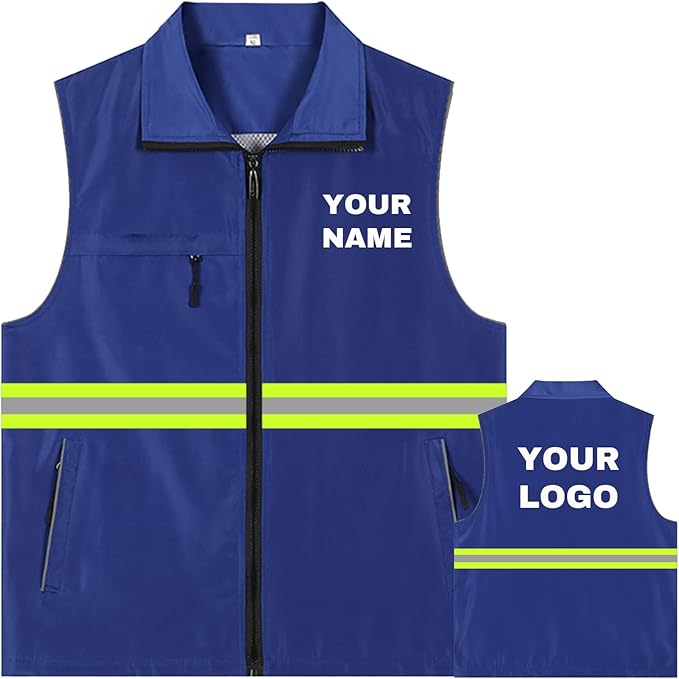 YOWESHOP Lightweight Zip-Up Safety Vest by YOWESHOP