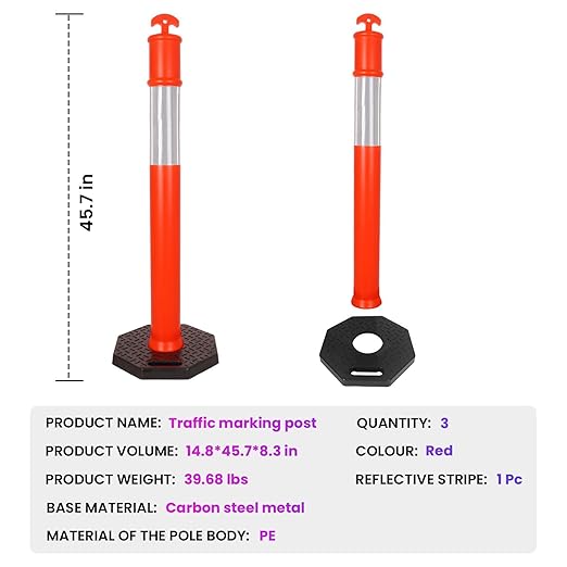 46” Traffic Delineator Post Cones - Image 2
