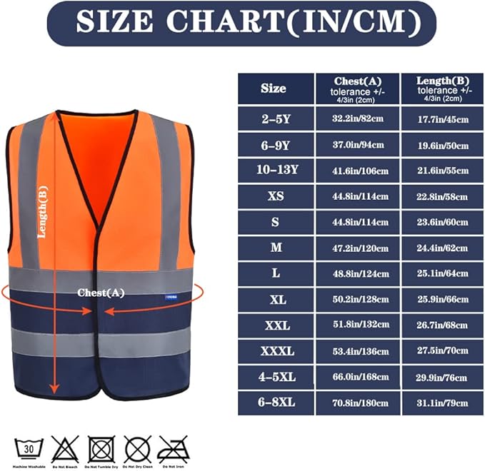 AYKRM 12 colour High visibility viz vest hi vis viz reflective work - Image 4