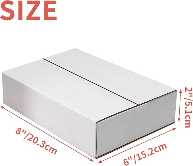 25 Packs Small Shipping Boxes 8x6x2 Inches - Image 2