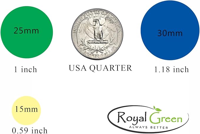Royal Green Colored Label Dot Stickers - Image 6