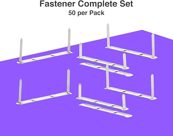 OLYMPX 50 Pcs of 3” Capacity Premium Metal Prong Paper Fastener Complete Set - Image 7