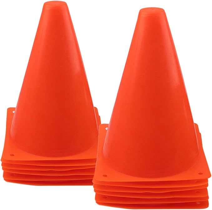 7 Inch Plastic Traffic Cones Sport Training Agility Marker Cone by Mirepty