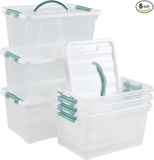 14 Quart Plastic Storage Bins by Afromy