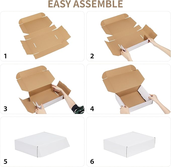 RLAVBL 7x5x1 Shipping Boxes Set of 50, Mailer Box - Image 6
