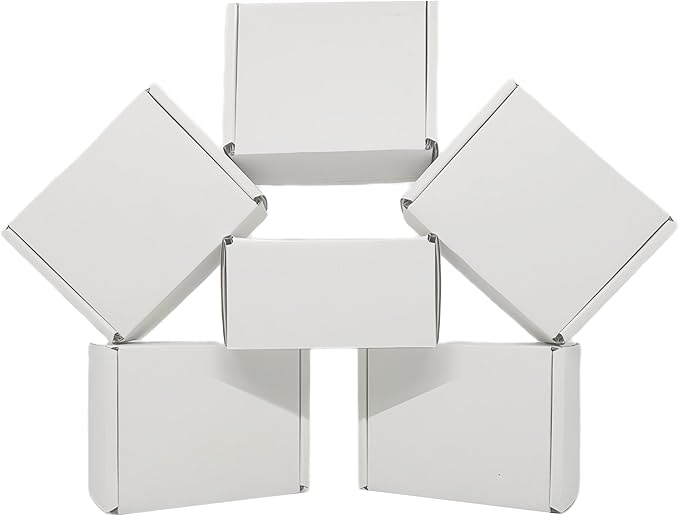 4x3x2 inch Small White Mailers Boxes Recyclable Corrugated Gift Box by Czofnjesi