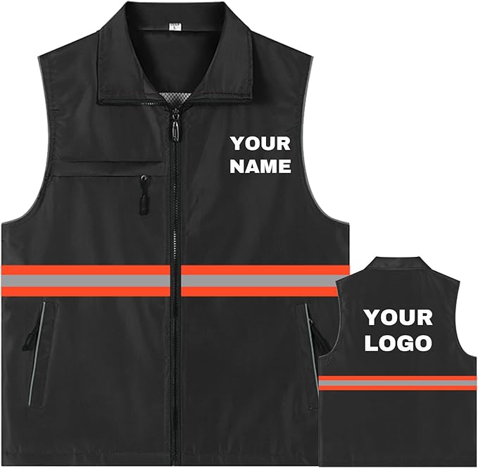 YOWESHOP Lightweight Zip-Up Safety Vest by YOWESHOP