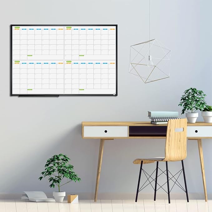 JILoffice Magnetic Dry Erase Calendar Whiteboard, 4 Month White Board Planner - Image 4