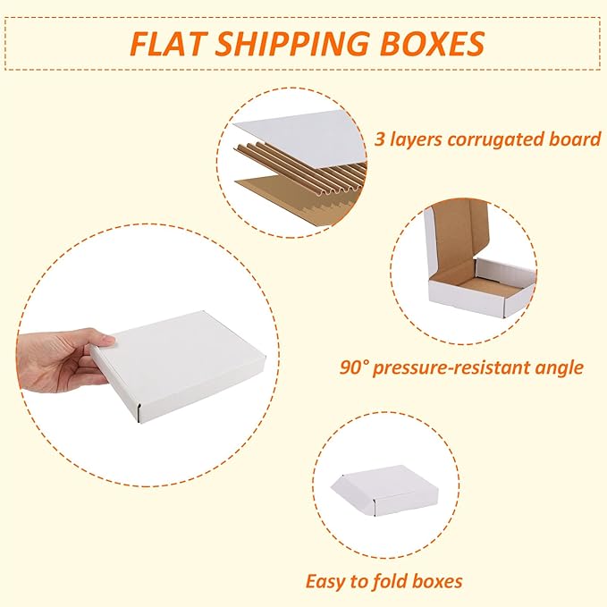 HORLIMER 7x5x1 inches Shipping Boxes Set of 50 - Image 3
