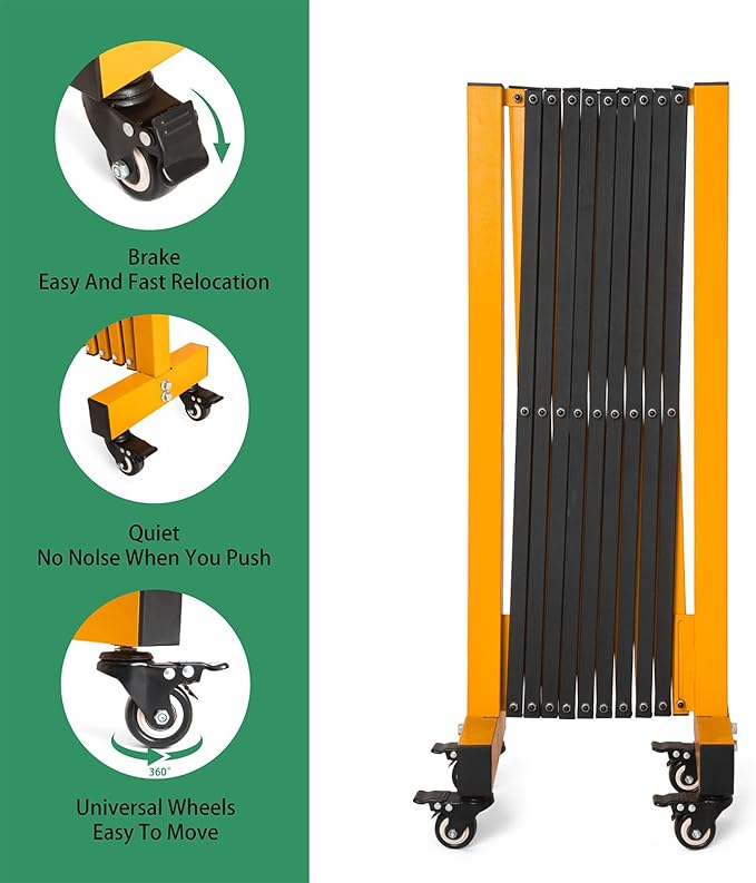 11.5FT Expandable Barricade Gate, Expandable Metal Barricade Gate Alloy Fence - Image 4
