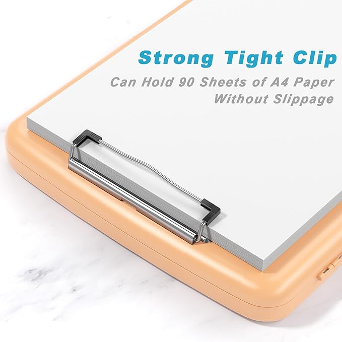 Rimilak Plastic Clipboard with Storage, 8.5 x 11 High Capacity Folio Nursing - Image 3