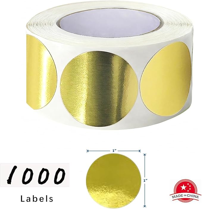 SHYGO® 1“ Gold Circle Dot Stickers Color Coding Labels - Image 2