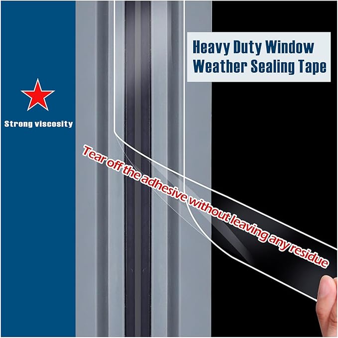 Transparent Window Weather Sealing Tape, 3-Inch x 180FT, Windows and Shower - Image 4