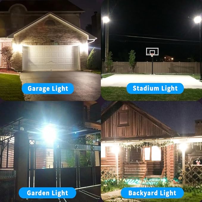 150W LED Flood Lights Outdoor 2 Pack, 13000LM Super Bright Security Light - Image 5