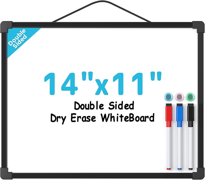 MaxGear Double-Sided Dry Erase Board, Small White Board by MaxGear