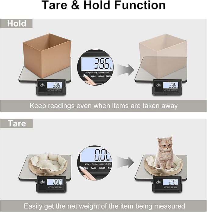 QP Shipping Scale, 440 lb/0.35 oz High Accuracy Digital Postal Scale, Postage - Image 5