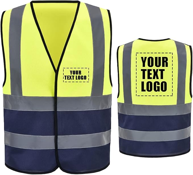 AYKRM 12 colour High visibility viz vest hi vis viz reflective work by AYKRM