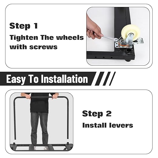 Steel Panel Truck, Drywall Cart w/ 5” PU Swivel Wheels, Heavy-Duty Panel Dolly - Image 5