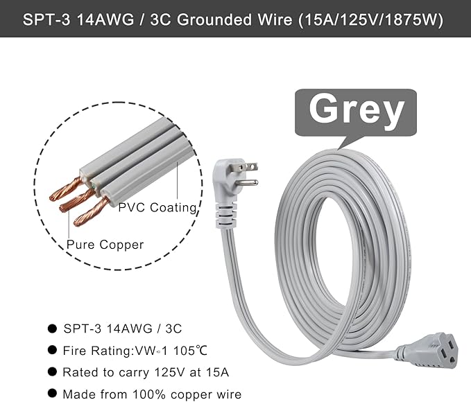 KUNCAN Appliance Power Extension Cord - Image 4